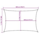 Voile d'ombrage 160 g/m² Blanc 3x5 m PEHD – Image 8