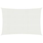 Voile d'ombrage 160 g/m² Blanc 3x5 m PEHD