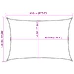 Voile d'ombrage 160 g/m² Blanc 3,5x4,5 m PEHD – Image 8