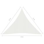Voile d'ombrage 160 g/m² Blanc 4x4x4 m PEHD – Image 5