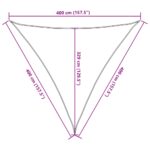 Voile d'ombrage 160 g/m² Blanc 4x4x4 m PEHD – Image 8