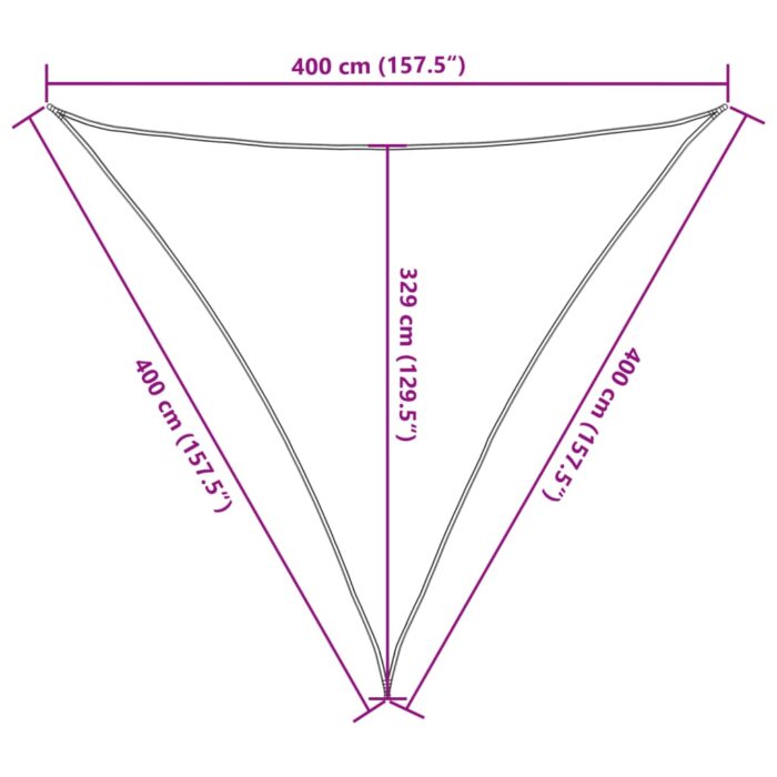 Voile d'ombrage 160 g/m² Blanc 4x4x4 m PEHD – Image 8