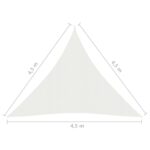 Voile d'ombrage 160 g/m² Blanc 4,5x4,5x4,5 m PEHD – Image 5