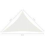 Voile d'ombrage 160 g/m² Blanc 5x5x6 m PEHD – Image 5