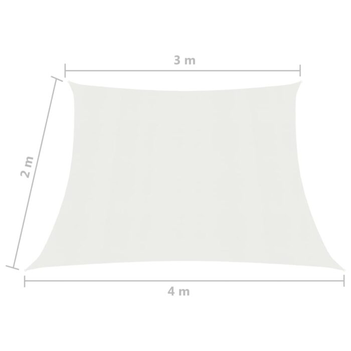 Voile d'ombrage 160 g/m² Blanc 3/4x2 m PEHD – Image 5
