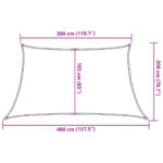 Voile d'ombrage 160 g/m² Blanc 3/4x2 m PEHD – Image 8