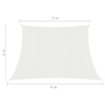 Voile d'ombrage 160 g/m² Blanc 3/4x3 m PEHD – Image 5