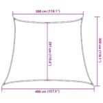 Voile d'ombrage 160 g/m² Blanc 3/4x3 m PEHD – Image 8