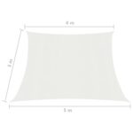 Voile d'ombrage 160 g/m² Blanc 4/5x3 m PEHD – Image 5