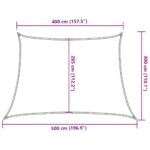 Voile d'ombrage 160 g/m² Blanc 4/5x3 m PEHD – Image 8