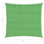 Voile d'ombrage 160 g/m² Vert clair 3x3 m PEHD – Image 5