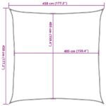 Voile d'ombrage 160 g/m² Vert clair 4,5x4,5 m PEHD – Image 8