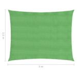Voile d'ombrage 160 g/m² Vert clair 2,5x3 m PEHD – Image 5