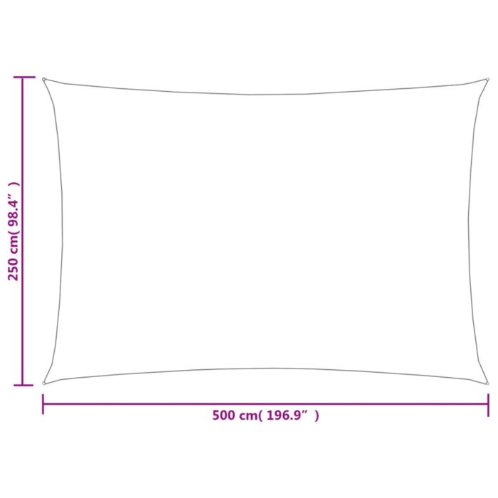 Voile d'ombrage 160 g/m² rectangulaire vert clair 2,5x5 m PEHD – Image 5