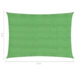 Voile d'ombrage 160 g/m² Vert clair 3x5 m PEHD – Image 5