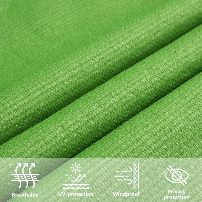 Voile d'ombrage 160 g/m² Vert clair 3,5x4,5 m PEHD – Image 9