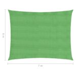 Voile d'ombrage 160 g/m² Vert clair 6x7 m PEHD – Image 5