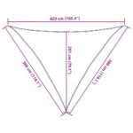 Voile d'ombrage 160 g/m² Vert clair 3x3x4,2 m PEHD – Image 8