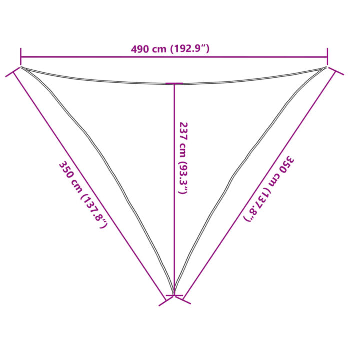 Voile d'ombrage 160 g/m² Vert clair 3,5x3,5x4,9 m PEHD – Image 8