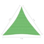 Voile d'ombrage 160 g/m² Vert clair 4x4x4 m PEHD – Image 5