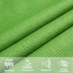 Voile d'ombrage 160 g/m² Vert clair 4x4x5,8 m PEHD – Image 9