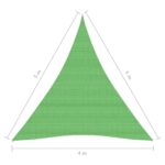 Voile d'ombrage 160 g/m² Vert clair 4x5x5 m PEHD – Image 5