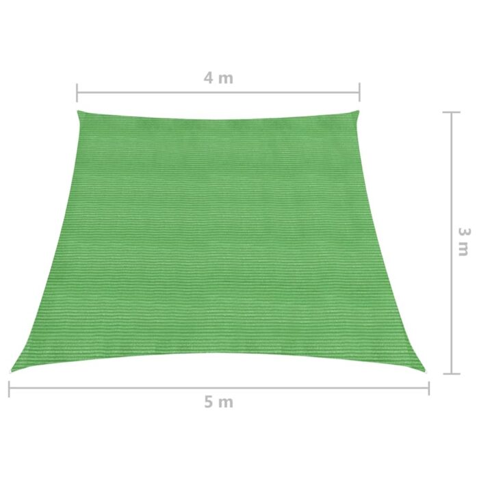 Voile d'ombrage 160 g/m² Vert clair 4/5x3 m PEHD – Image 5