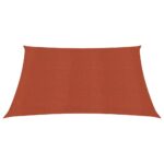 Voile d'ombrage 160 g/m² Terre cuite 7x7 m PEHD – Image 2
