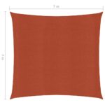 Voile d'ombrage 160 g/m² Terre cuite 7x7 m PEHD – Image 5