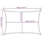 Voile d'ombrage 160 g/m² rectangulaire terre cuite 3,5x5 m PEHD – Image 8