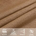 Voile d'ombrage 160 g/m² Taupe 3,5x3,5x4,9 m PEHD – Image 9