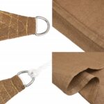 Voile d'ombrage 160 g/m² Taupe 4x4x4 m PEHD – Image 6