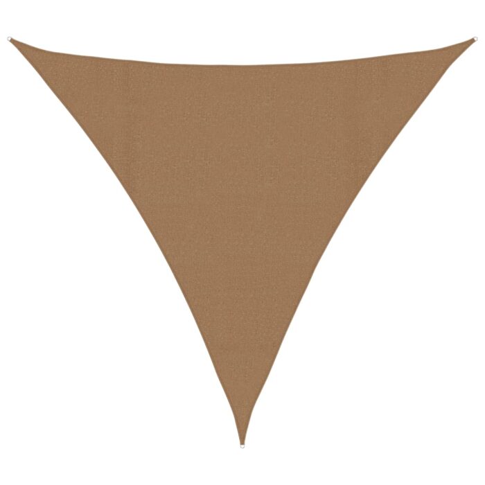 Voile d'ombrage 160 g/m² Taupe 4x4x4 m PEHD – Image 9