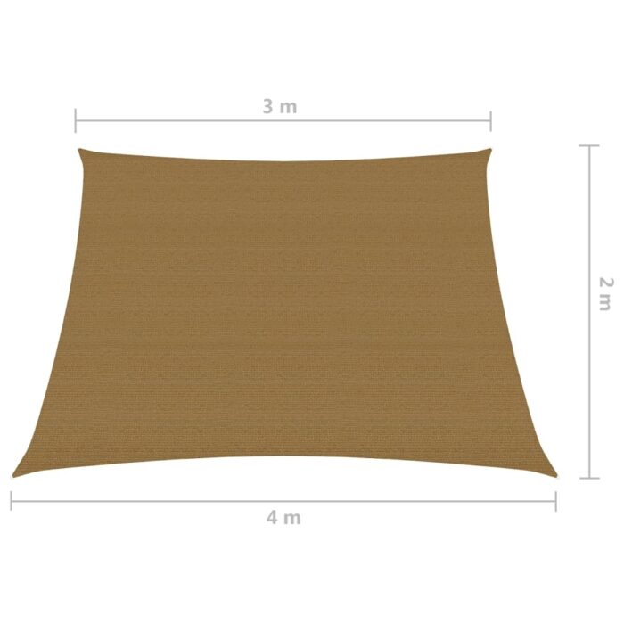 Voile d'ombrage 160 g/m² Taupe 3/4x2 m PEHD – Image 5