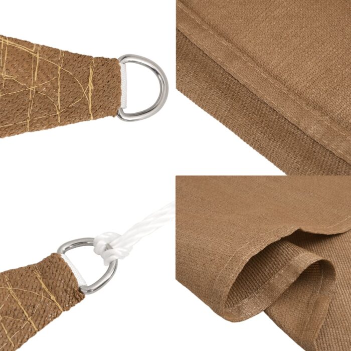 Voile d'ombrage 160 g/m² Taupe 3/4x2 m PEHD – Image 6