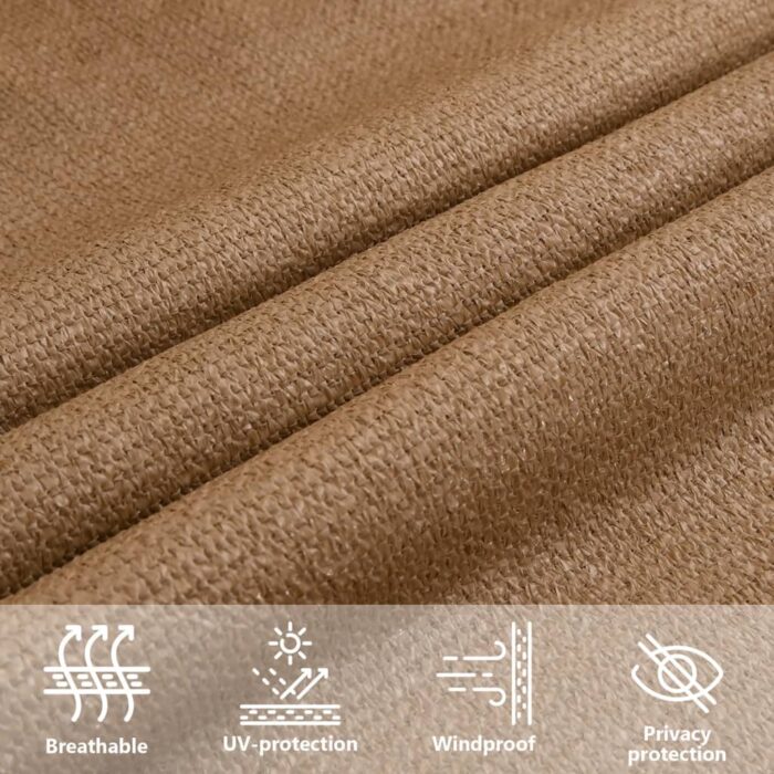 Voile d'ombrage 160 g/m² Taupe 3/4x2 m PEHD – Image 9