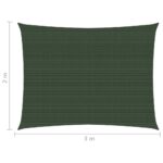 Voile d'ombrage 160 g/m² Vert foncé 2x3 m PEHD – Image 5