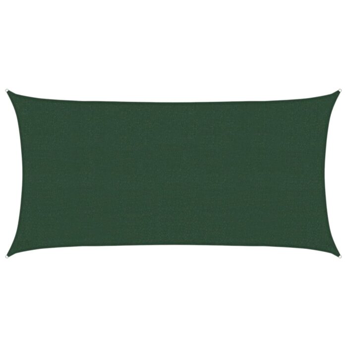 Voile d'ombrage 160 g/m² Vert foncé 2,5x5 m PEHD – Image 9