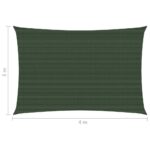 Voile d'ombrage 160 g/m² Vert foncé 3x4 m PEHD – Image 5