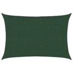 Voile d'ombrage 160 g/m² Vert foncé 3x5 m PEHD – Image 9