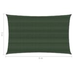 Voile d'ombrage 160 g/m² Vert foncé 3x6 m PEHD – Image 5