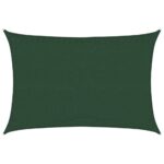 Voile d'ombrage 160 g/m² Vert foncé 3,5x4,5 m PEHD – Image 9