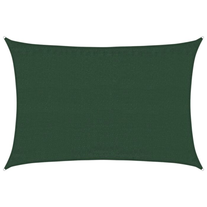 Voile d'ombrage 160 g/m² Vert foncé 3,5x4,5 m PEHD – Image 9