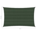 Voile d'ombrage 160 g/m² Vert foncé 3,5x5 m PEHD – Image 5