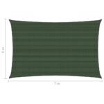 Voile d'ombrage 160 g/m² Vert foncé 5x7 m PEHD – Image 5
