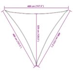 Voile d'ombrage 160 g/m² Vert foncé 4x4x4 m PEHD – Image 8