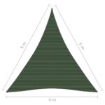 Voile d'ombrage 160 g/m² Vert foncé 4x5x5 m PEHD – Image 5