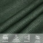 Voile d'ombrage 160 g/m² Vert foncé 5x5x6 m PEHD – Image 9