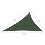 Voile d'ombrage 160 g/m² Vert foncé 4x5x6,8 m PEHD – Image 5