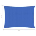 Voile d'ombrage 160 g/m² Bleu 2,5x4 m PEHD – Image 5